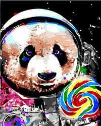 Astronauta pandy Obraz Do Malowania Po Numerach
