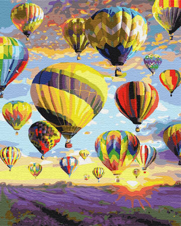 Balony w chmurach Malowanie po numerach