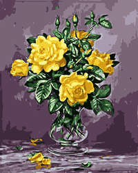 Bukiet żółtych kwiatów Obraz Do Malowania Po Numerach