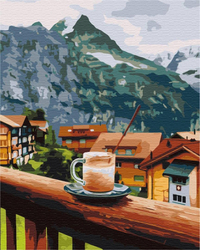 Cappuccino o smaku górskim Obraz Do Malowania Po Numerach