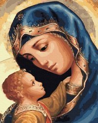 Dziewica Maryja i Jezus Malowanie po numerach Bez Ramy