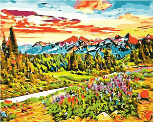 Górski krajobraz Obraz Do Malowania Po Numerach
