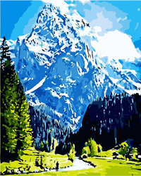 Górski krajobraz Obraz Do Malowania Po Numerach