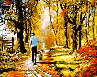 Jesienny Park Obraz Do Malowania Po Numerach