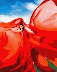 Kobieta w czerwieni Malowanie po numerach