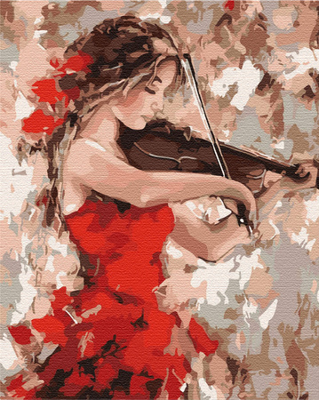 Kobieta ze skrzypcami Malowanie Po Numerach
