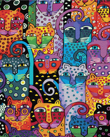 Kolorowe Koty Obraz Do Malowania Po Numerach