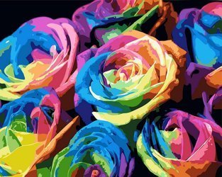 Kolorowe Róże Malowanie Po Numerach