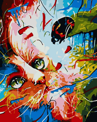 Kot i chrząszcz Obraz Do Malowania Po Numerach