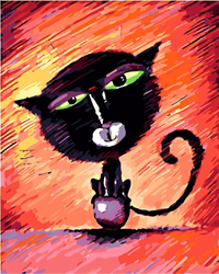 Kot kreskówka Obraz Do Malowania Po Numerach
