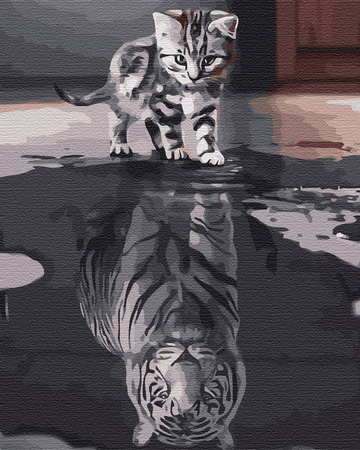 Kotek Czy Tygrys Malowanie Po Numerach