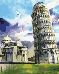Krzywa wieża w Pizie Malowanie po numerach