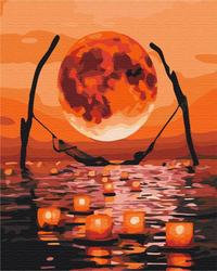 Księżyc pełnego relaksu Obraz Do Malowania Po Numerach