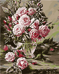 Kwiaty w wazonie Obraz Do Malowania Po Numerach