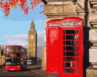 Londyn czerwony autobus Malowanie po numerach