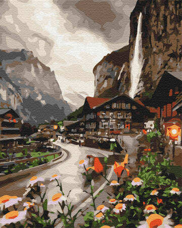 Miasto w Szwajcarii Obraz Do Malowania Po Numerach