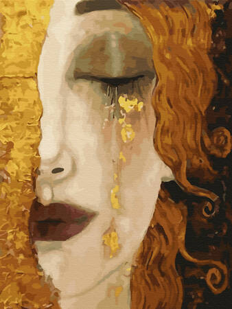 Mozaika Diamentowa 5D Bez Ramy Gustav Klimt. Złote łzy 30x40 Haft Diamentowy