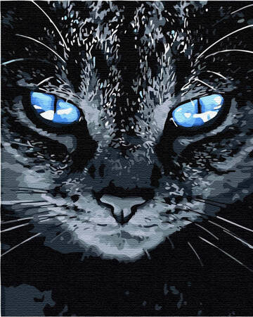 Niebieskooki kot Obraz Do Malowania Po Numerach