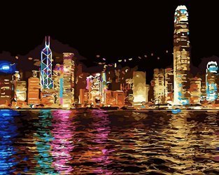 Nocny Hong Kong Malowanie Po Numerach
