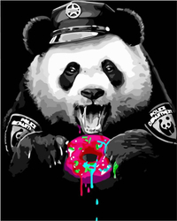 Panda z pączkiem Obraz Do Malowania Po Numerach