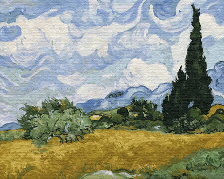 Pole Pszenicy Z Cyprysami Van Gogh Malowanie po numerach