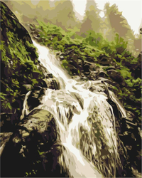 Szum wodospadu Obraz Do Malowania Po Numerach