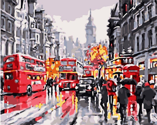 Ulica londyńska Obraz Do Malowania Po Numerach