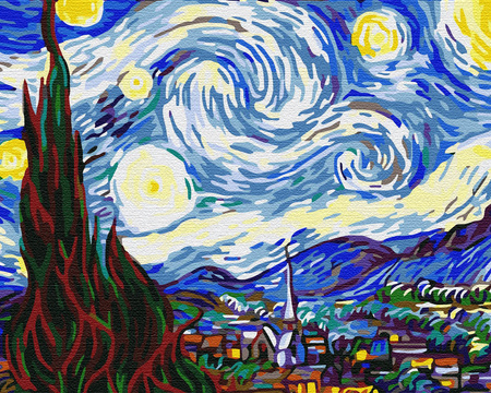 Vincent van Gogh „Gwiaździsta noc” Malowanie po numerach
