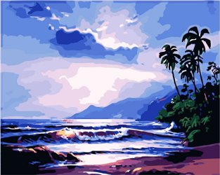 Zachód słońca na plaży Obraz Do Malowania Po Numerach