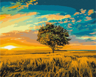 Złoty zachód słońca Obraz Do Malowania Po Numerach