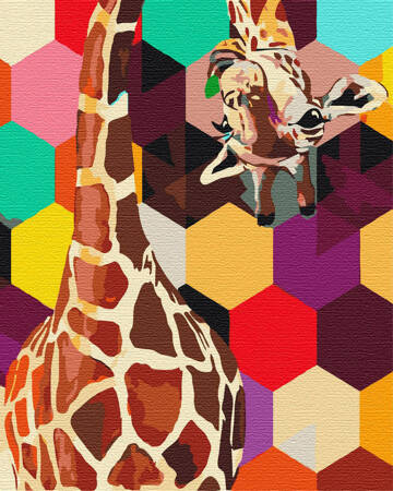 Żyrafa w mozaice Obraz Do Malowania Po Numerach