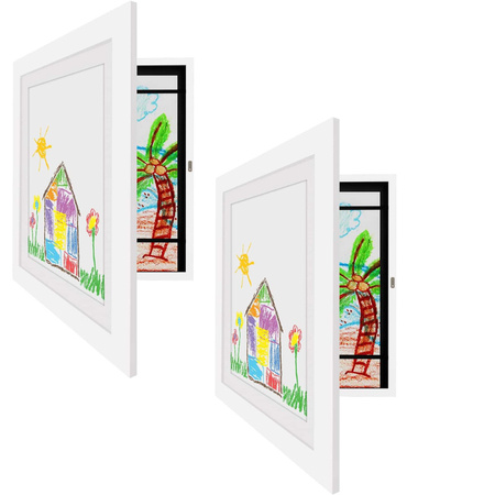 kids art frame white