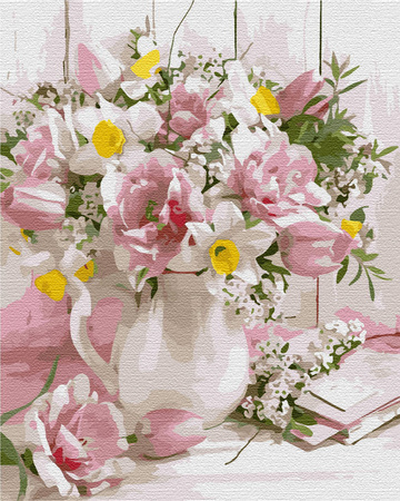 Delikatne kwiaty Obraz Do Malowania Po Numerach