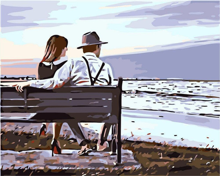 Para nad morzem Obraz Do Malowania Po Numerach