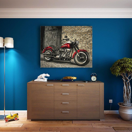 Czerwony motocykl Obraz Do Malowania Po Numerach