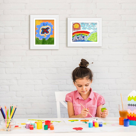 kids art frame white