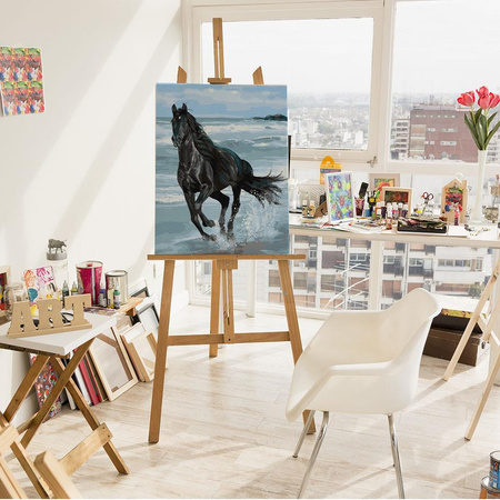 Czarny koń Malowanie po Numerach