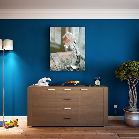 Biały kwiat w butelce Malowanie Po Numerach