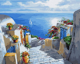 Schody do morza 40x50 Malowanie po numerach