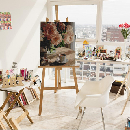 Kawa o zapachu piwonii Obraz Do Malowania Po Numerach