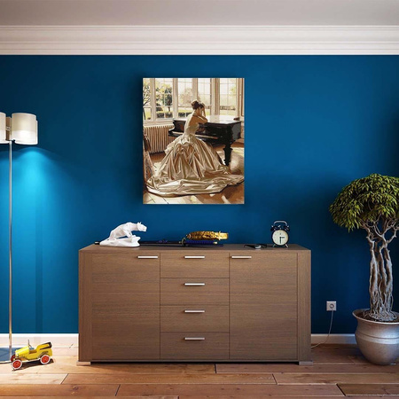 Dziewczyna przy fortepianie 40x50 Malowanie Po Numerach