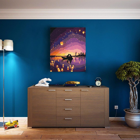 Randki w świetle niebiańskich latarni Obraz Do Malowania Po Numerach