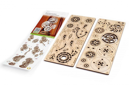 Steampunk Zegar Model mechaniczny do składania