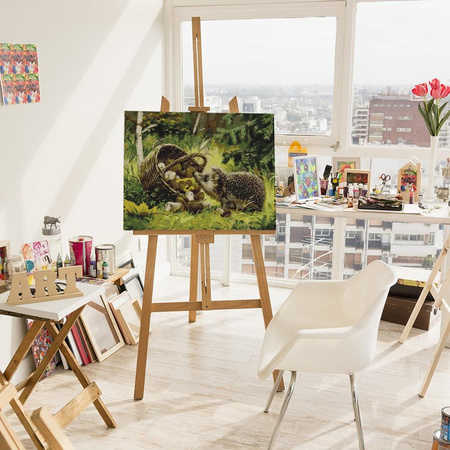 Szczęśliwy Jeż Obraz Po Numerach Bez Ramy