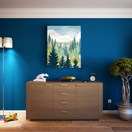 Zielony Las Obraz Do Malowania Po Numerach