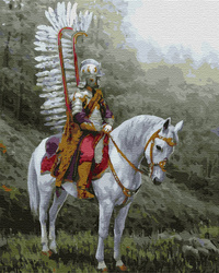 Skrzydlaty husarz - Polska husaria Malowanie po numerach