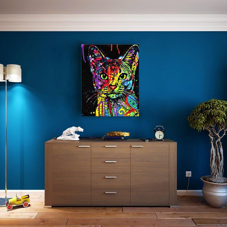 Kot W Farbie Obraz Po Numerach Bez Ramy
