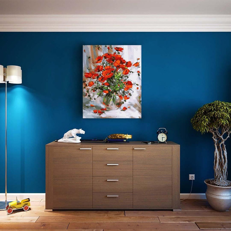 Czerwone maki Obraz Po Numerach Bez Ramy