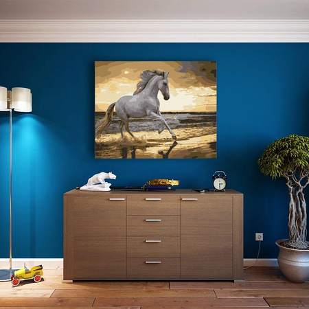 Koń na wybrzeżu Obraz Do Malowania Po Numerach