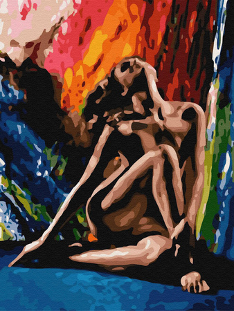 Mozaika Diamentowa 5D Bez Ramy Namiętne Uczucia Naga Piękność 30x40 Haft Diamentowy